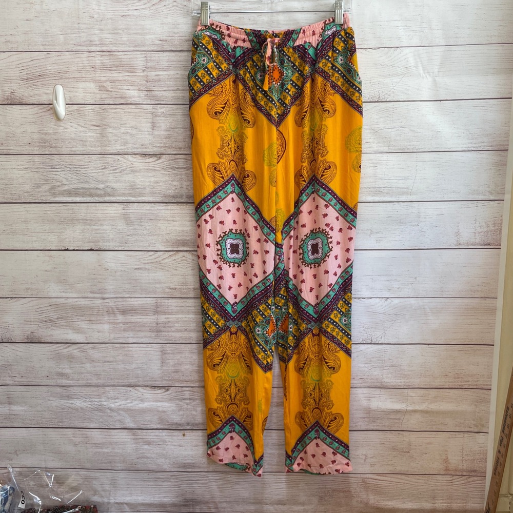 MISGUIDED BOHO HAREM PANTS IN BRIGHT PRINT
